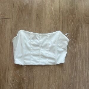 White Shein corset top